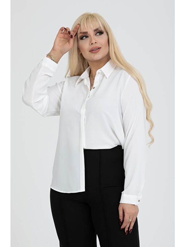 Pera Moda Jessica Büyük Beden Gömlek