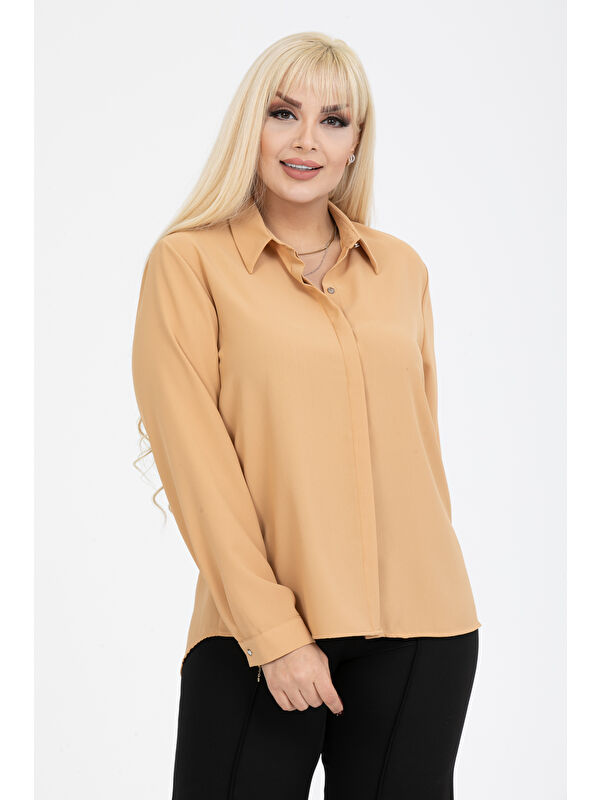 Pera Moda Jessica Büyük Beden Gömlek