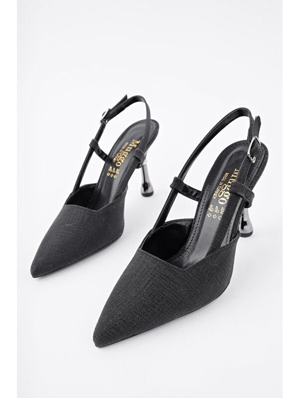 JESİ Sivri Burun Arkası Açık Günlük Klasik Kadın Topuklu Ayakkabı - Görsel 2