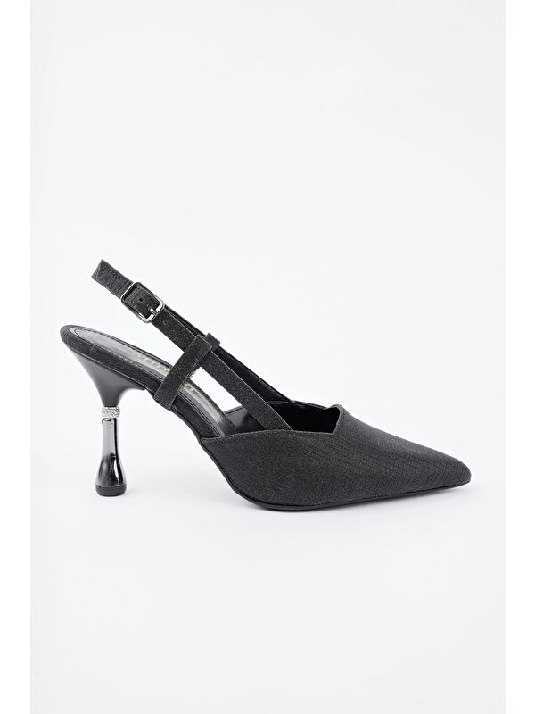 JESİ Sivri Burun Arkası Açık Günlük Klasik Kadın Topuklu Ayakkabı - Görsel 3