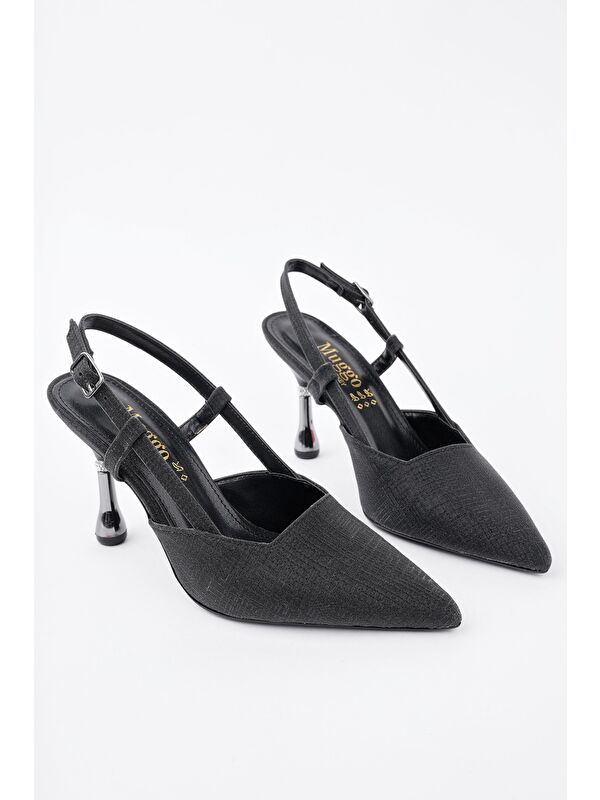 JESİ Sivri Burun Arkası Açık Günlük Klasik Kadın Topuklu Ayakkabı - Görsel 4