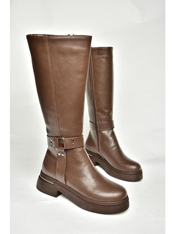 T996663009 Kahverengi Kadın Çizme - Görsel 5