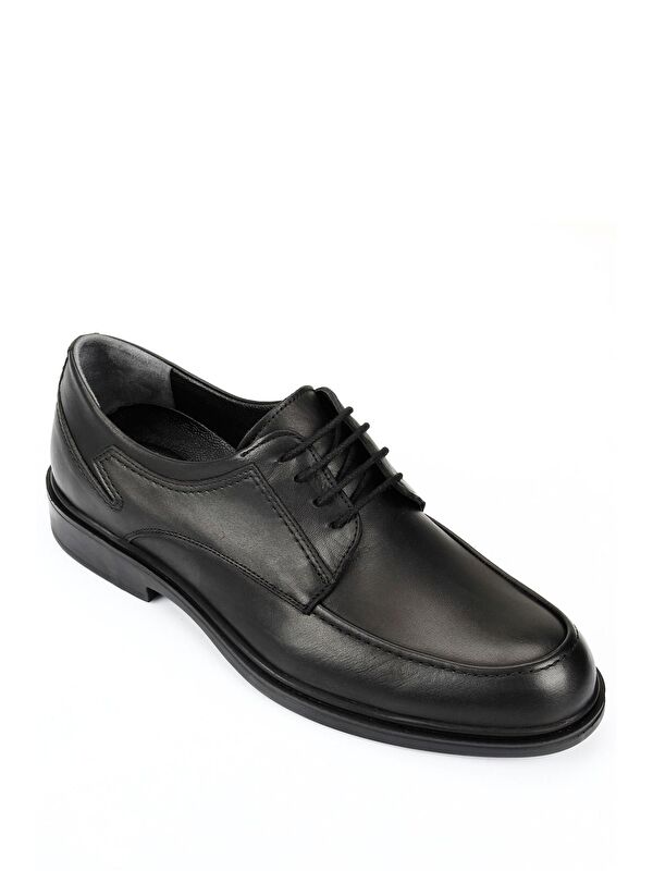 Hakiki Deri Yuvarlak Burun Bağcıklı Günlük Erkek Ayakkabı 42176 - Görsel 5