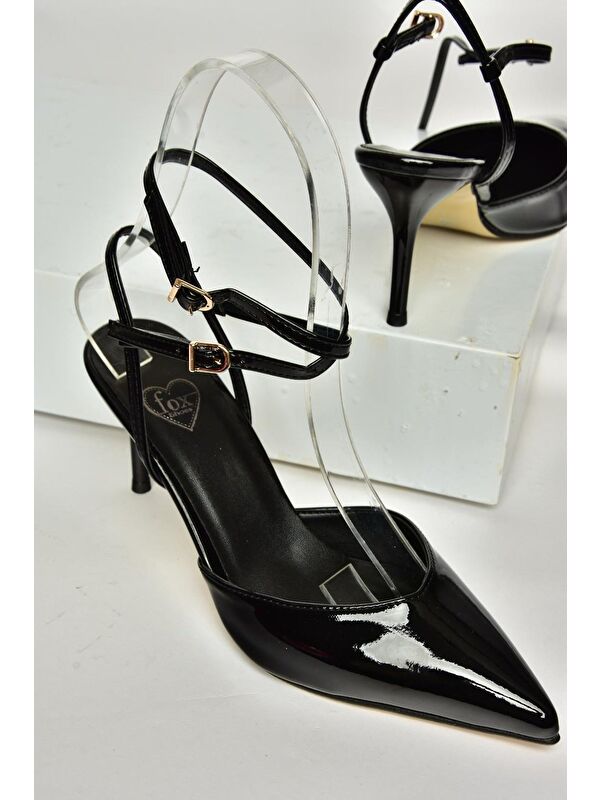 U6540781 Siyah Kadın Topuklu Ayakkabı - Görsel 2