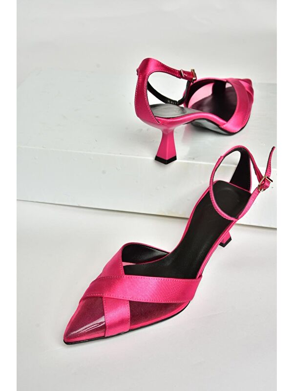 U6540742 Fuşya Kadın Topuklu Ayakkabı - Görsel 2