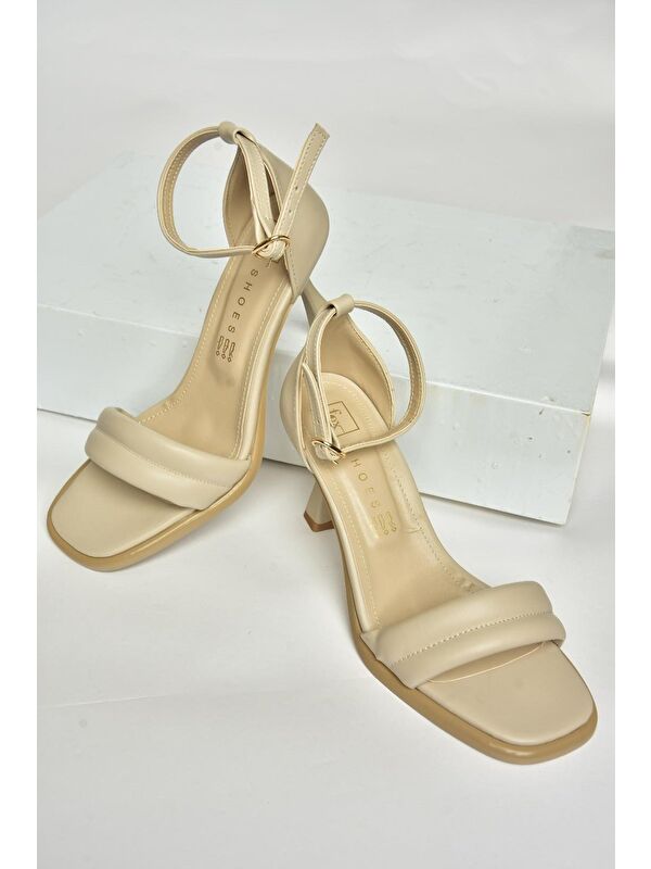 U5182806 Bej Kadın Topuklu Ayakkabı - Görsel 3