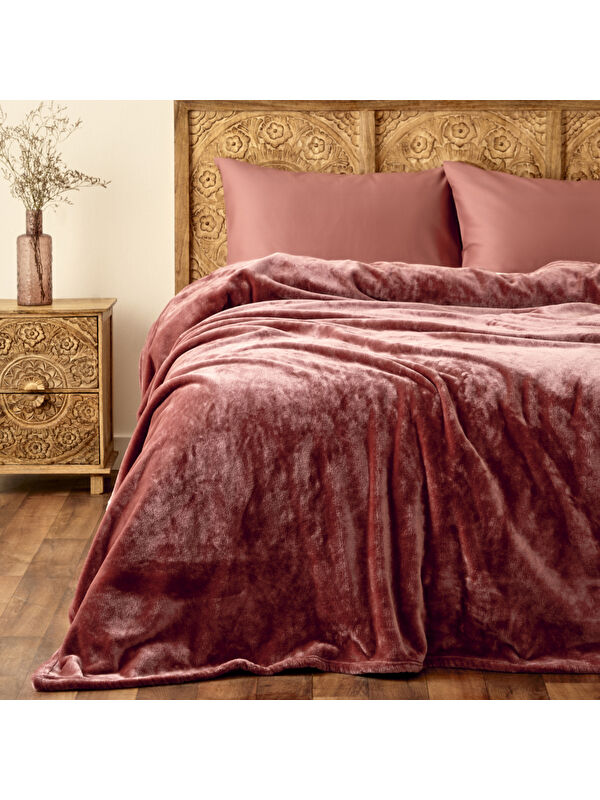 Bella Maison Shelly Wellsoft Çift Kişilik Battaniye Rose (200x220 cm)