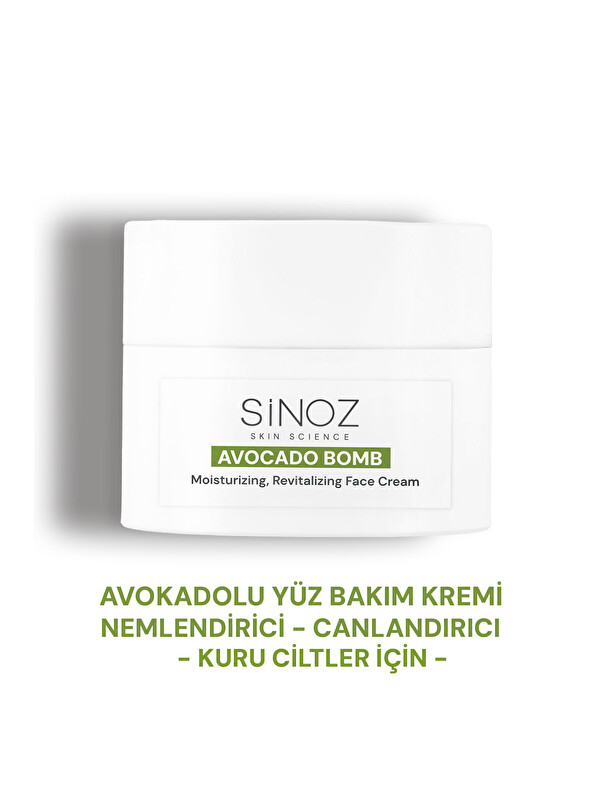 Sinoz Avokado Bomb Canlandırıcı Nemlendirici Yüz Bakım Kremi 50 Ml