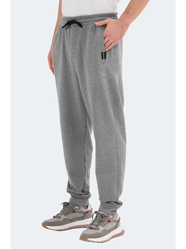 SLAZENGER NAVDEEP  Erkek %100 Pamuk Jogger Eşofman Altı Koyu Gri