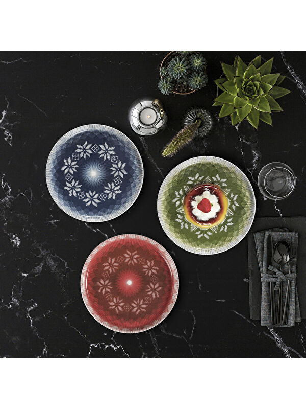 GÜRAL PORSELEN Bılbao 6 Parça 21 cm Pasta Takımı 3100