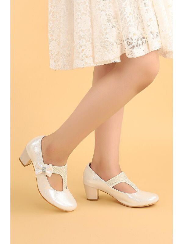 Cherish Günlük Kız Çocuk 4 Cm Topuklu Abiye Ayakkabı - Görsel 4