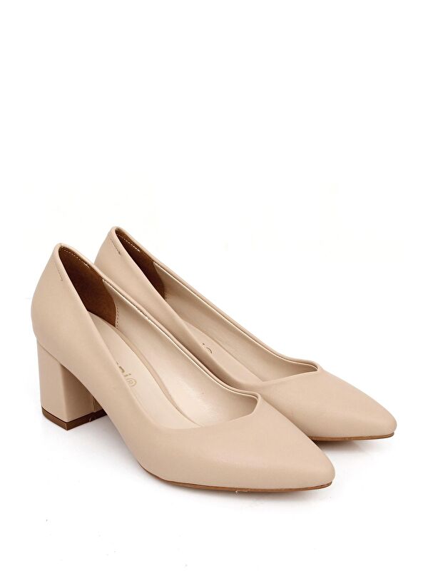 Sivri Burun Orta Kalın Topuklu Kadın Ayakkabı 38918 - Görsel 3