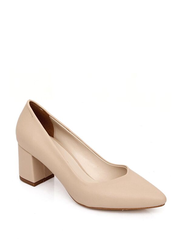 Sivri Burun Orta Kalın Topuklu Kadın Ayakkabı 38918 - Görsel 6