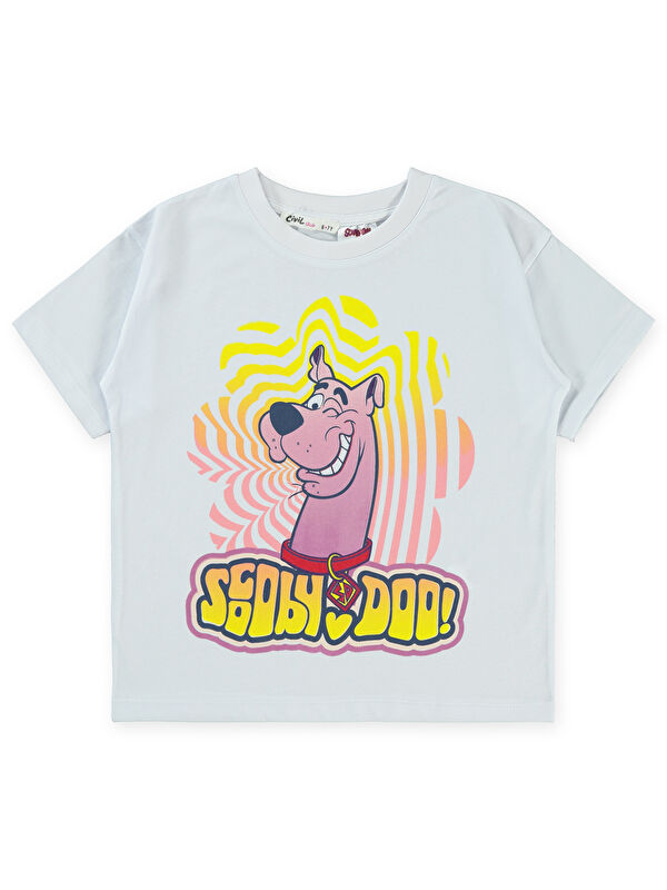 Civil Scooby Doo Kız Çocuk Tişört 10-13 Yaş Beyaz