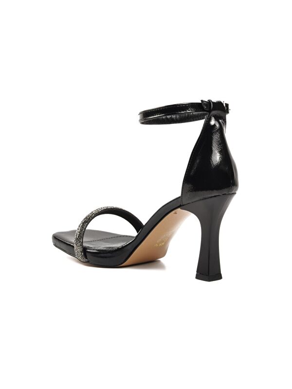 290 Siyah Ayna Kadın Abiye Ayakkabı - Görsel 5