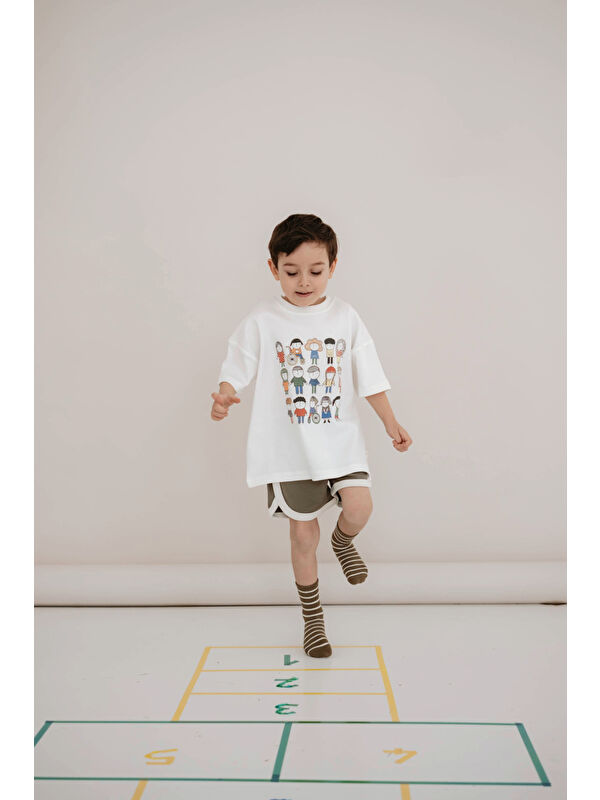 Oh La La Koala For Little Ones Power 23 Nisan Çocuk Baskılı Oversize Kısa Kollu T-shirt