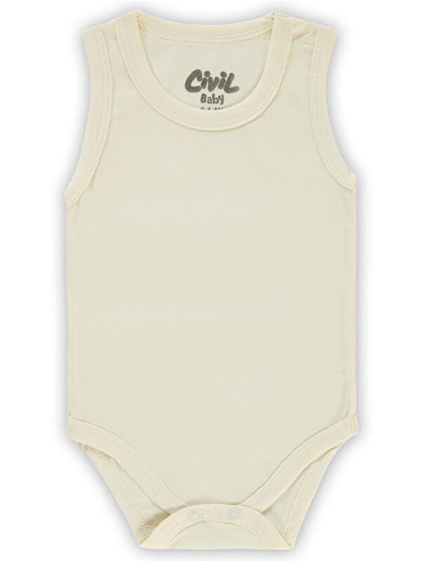 Civil Baby Basic Düz 1-18 Ay Çıtçıtlı Badi