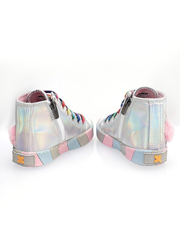 Hologram Yandan Dikişli Ortopedik Kız Sneakers - Görsel 4