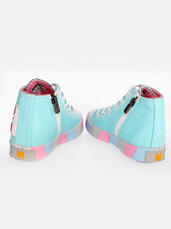 Kedi Prenses Mavi Kız Çocuk Sneakers - Görsel 4
