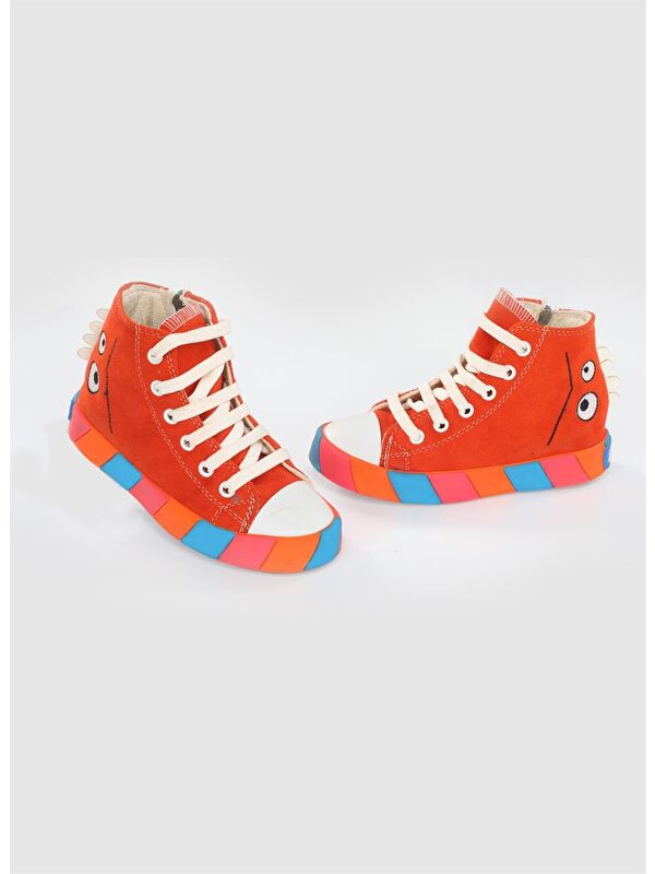 Canavar Turuncu Süet Erkek Çocuk Sneakers - Görsel 2