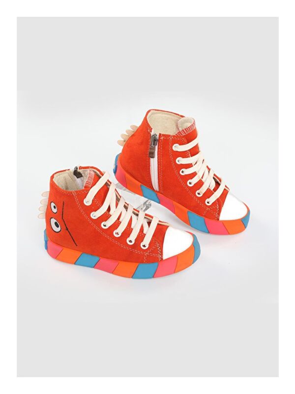 Canavar Turuncu Süet Erkek Çocuk Sneakers - Görsel 3