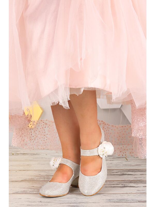 Angelina Çupra Günlük Kız Çocuk 4 Cm Topuklu Abiye Ayakkabı - Görsel 3