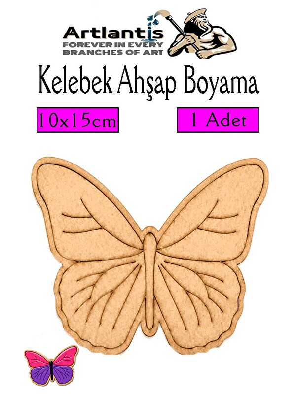 Artlantis Ahşap Boyama Böcekler 1 Adet 10x15cm Boyama Böcek Figürleri Etkinlik Çocuk Gelişim Motor Beceri