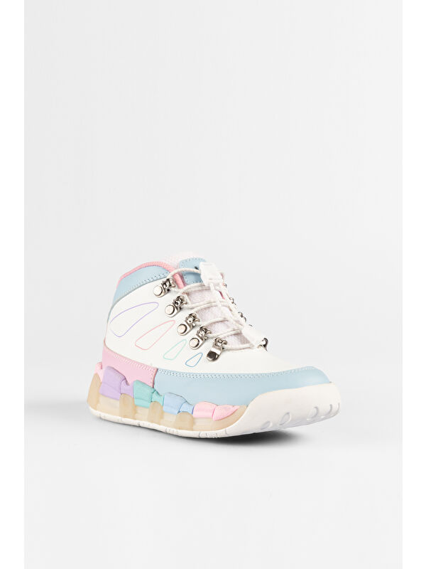 Ellen Işıklı Kız Çocuk Beyaz Bot - Görsel 5