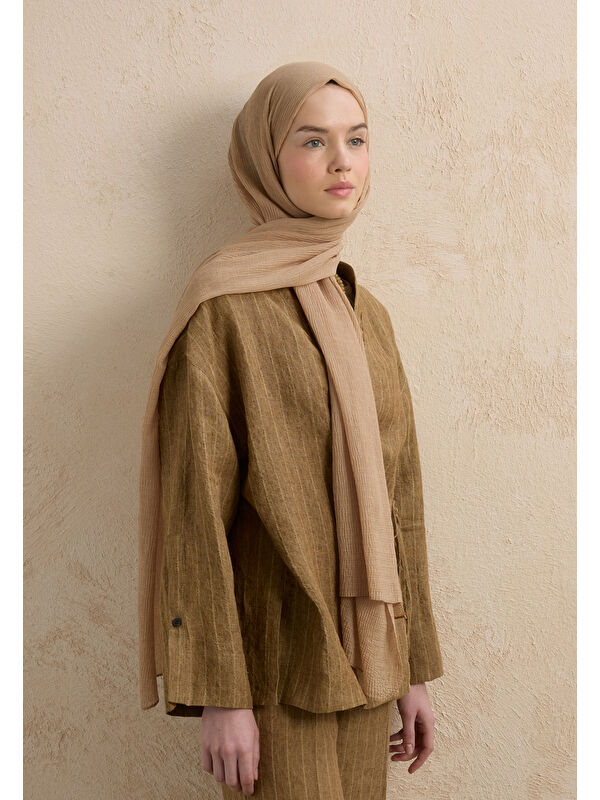 Fresh Scarfs Modal Krinkıl Şal Kum