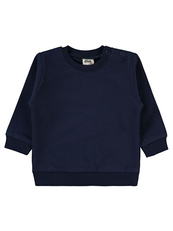 Civil Baby Basic 6-18 Ay Sweatshirt - Lacivert 9-12 Ay