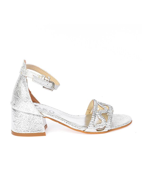 763 Çatlak Günlük Kız Çocuk 3 Cm Topuklu Sandalet Ayakkabı - Görsel 3