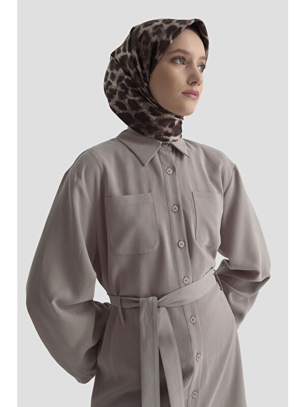 ARMİNE Kemerli Lyocell Takım 25Kd1104 Vizon