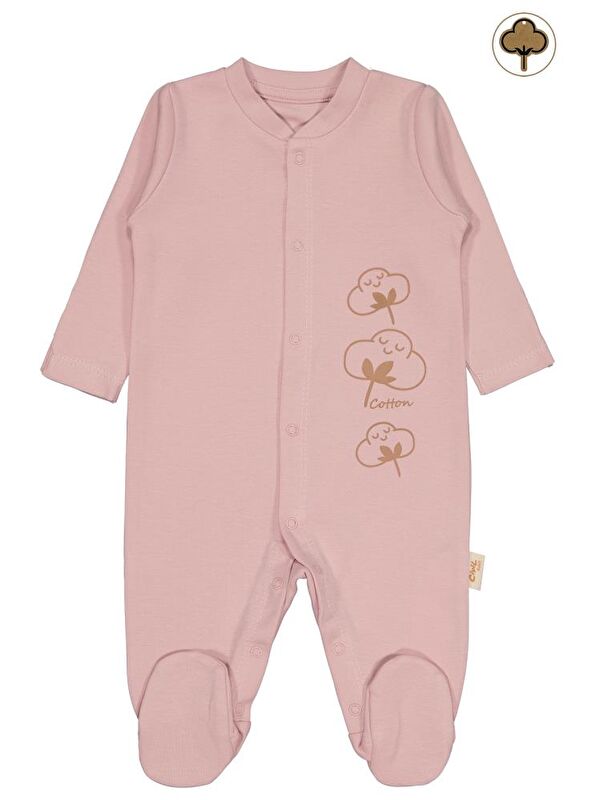 Civil Baby Organik Pamuklu Yenidogan 0-3 Ay Tulum - Pembe 0-1 Ay