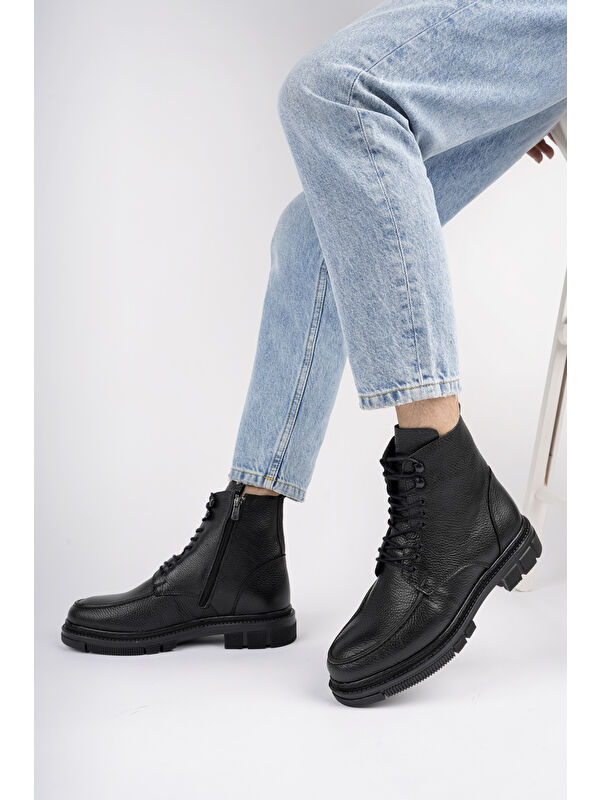 DARWİN Fermuarlı Bağcıklı Erkek Kışlık Bot - Görsel 6