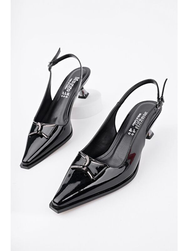 FOREST Arkası Açık Toka Detaylı Günlük Klasik Topuklu Kadın Stiletto Ayakkabı - Görsel 2