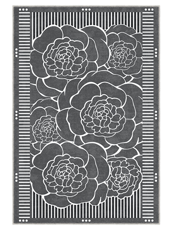 Homefesto Modern Dekoratif Yıkanabilir Kaymaz Taban Halı – İnce, Yumuşak Salon Halısı, Mutfak Halısı ve Yolluk