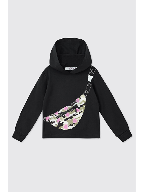 Panço Kız Bebek Siyah Sweatshirt