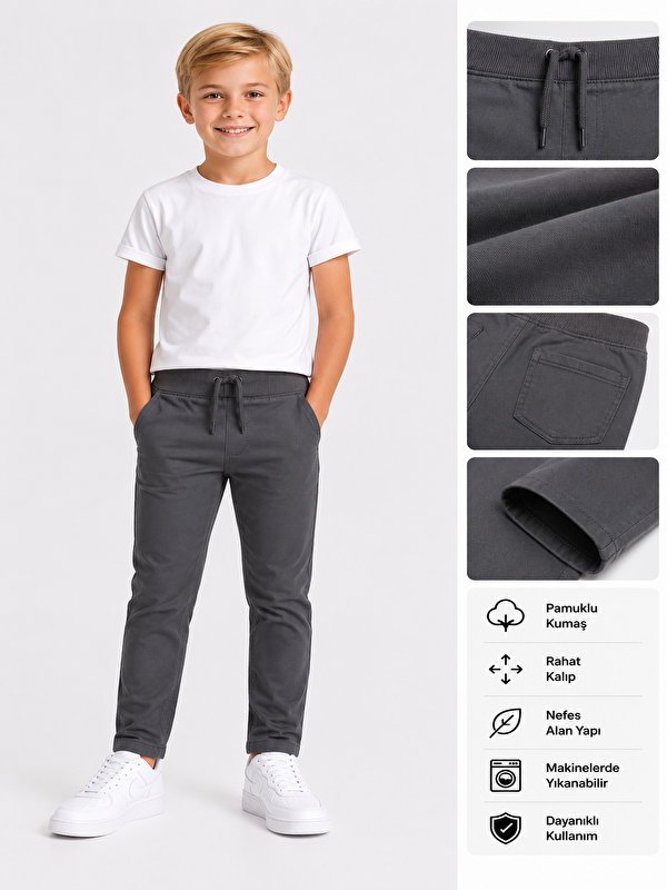 ajn Erkek Çocuk Okul Pantolonu Unisex
