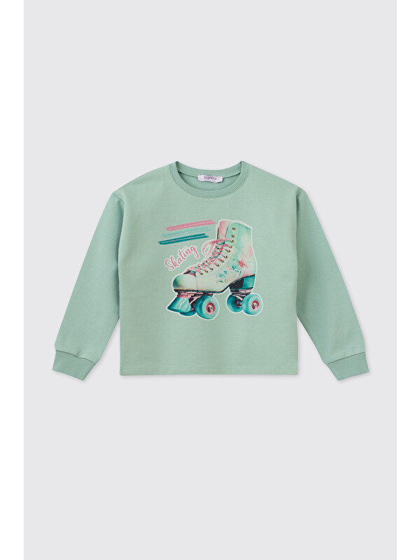 Panço Kız Bebek Mint Sweatshirt