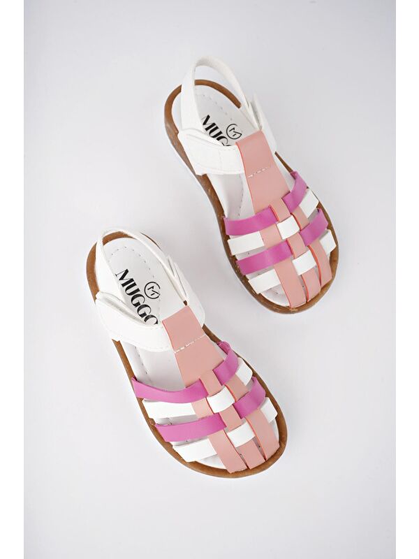 Rapun Günlük Ortopedik Hafif Taban Cırtlı Kız Çocuk Sandalet - Görsel 4