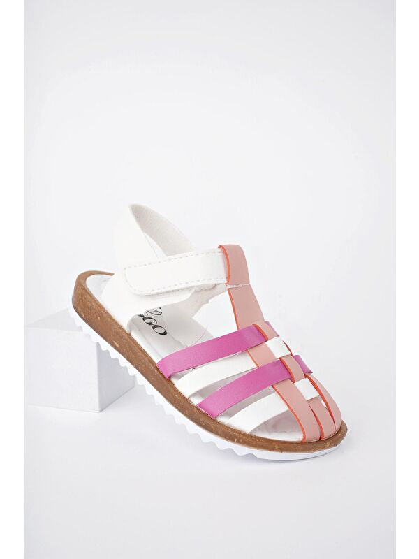 Rapun Günlük Ortopedik Hafif Taban Cırtlı Kız Çocuk Sandalet - Görsel 6