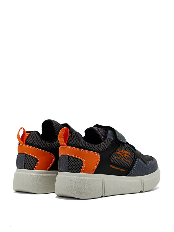 Çocuk Unisex Füme Portakal Rahat Kalıp Cırtlı Ayakkabı - Görsel 4