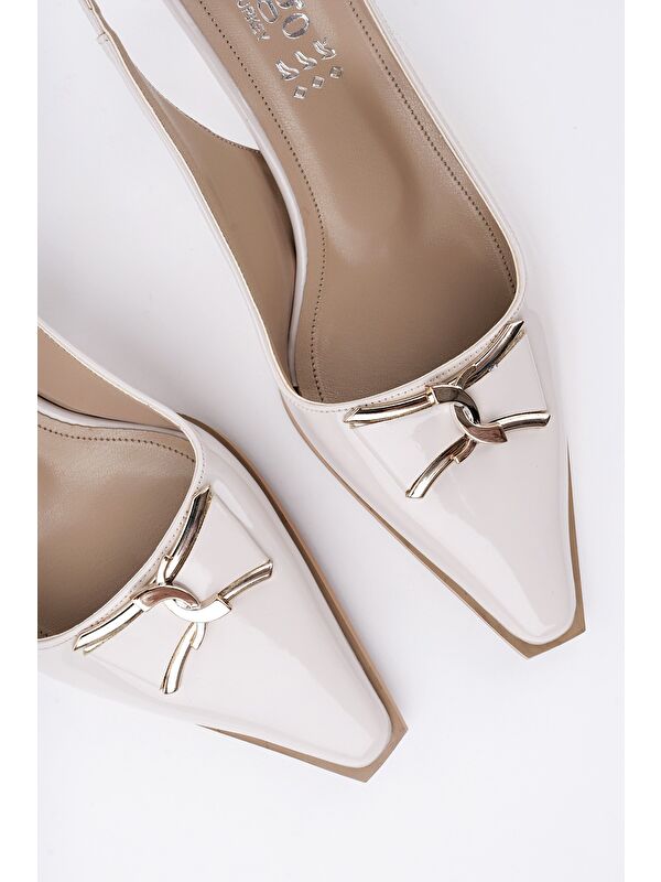 FOREST Arkası Açık Toka Detaylı Günlük Klasik Topuklu Kadın Stiletto Ayakkabı - Görsel 4