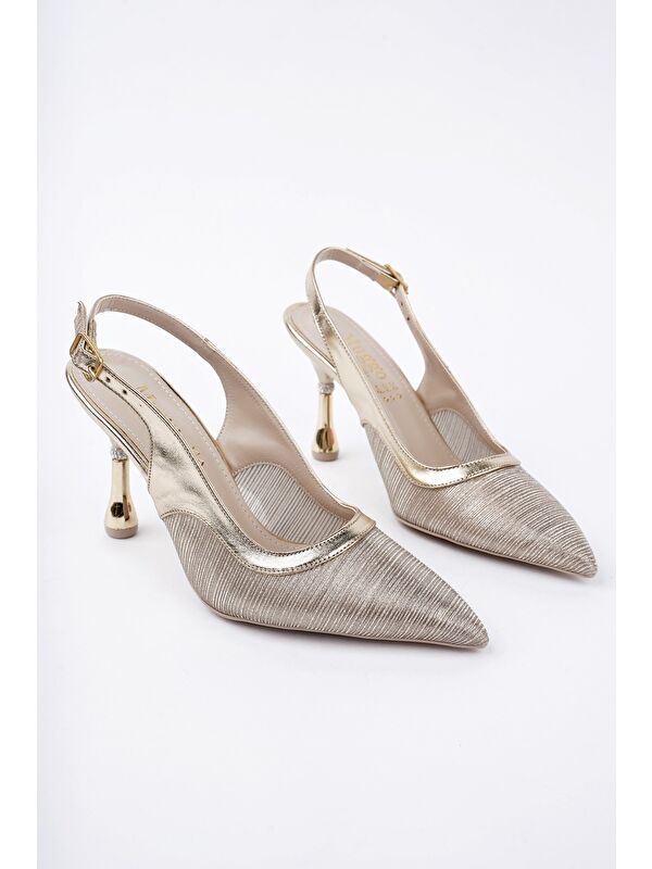 ARYNA Sivri Burun Arkası Açık Günlük Klasik Kadın Topuklu Ayakkabı - Görsel 6