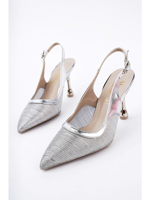 ARYNA Sivri Burun Arkası Açık Günlük Klasik Kadın Topuklu Ayakkabı - Görsel 4