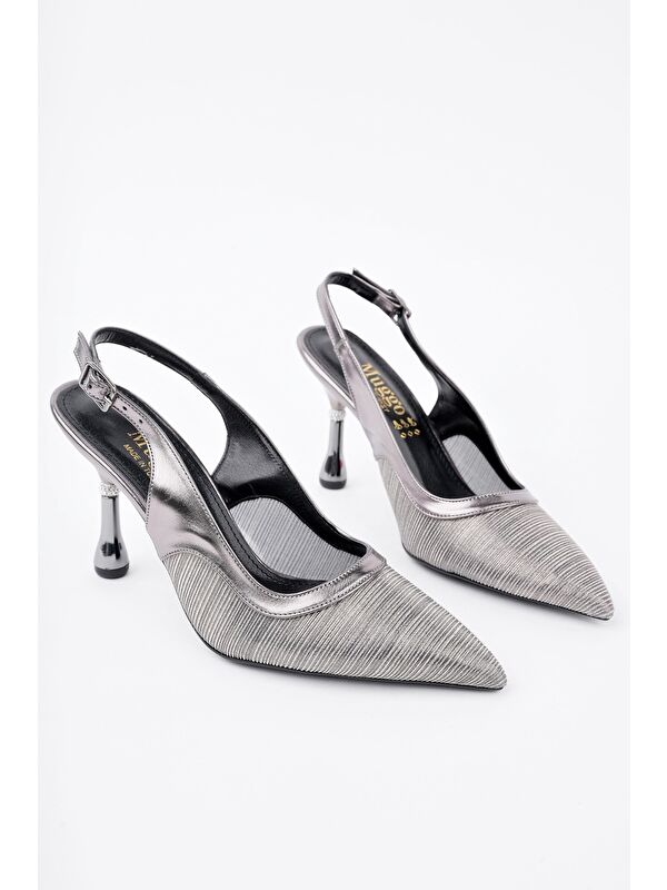 ARYNA Sivri Burun Arkası Açık Günlük Klasik Kadın Topuklu Ayakkabı - Görsel 3