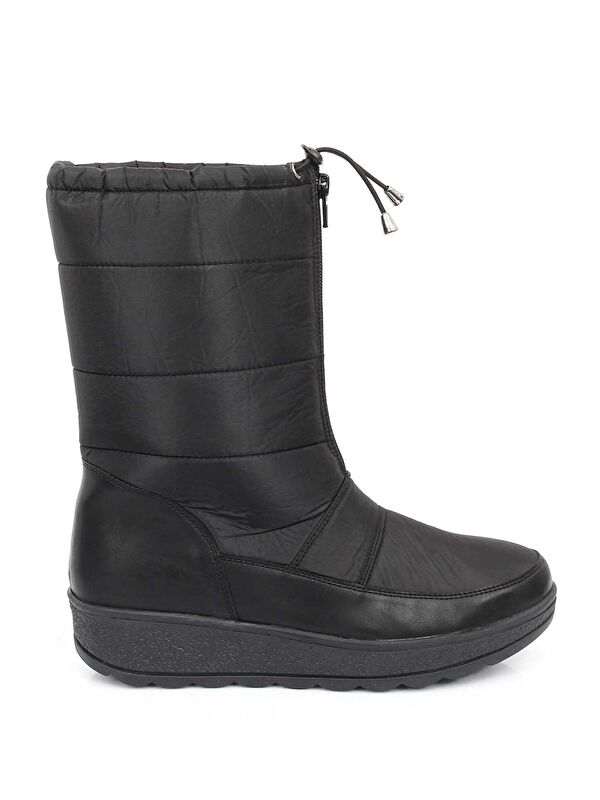 Yuvarlak Burun Ön Fermuarlı Kadın Kar Botu 52416 - Görsel 5