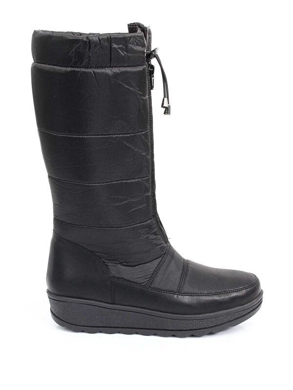 Yuvarlak Burun Ön Fermuarlı Kadın Kar Botu 46576 - Görsel 5