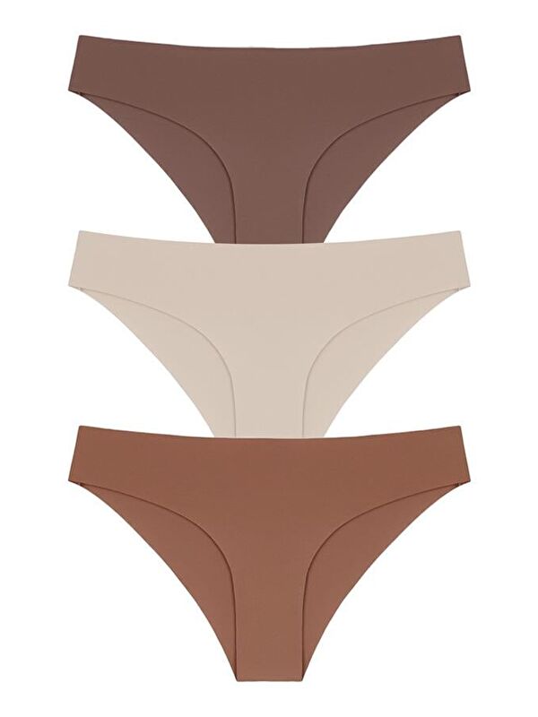 Cottonhill Lazer Kesim Kadın Bikini Külot 3'Lü Paket-3