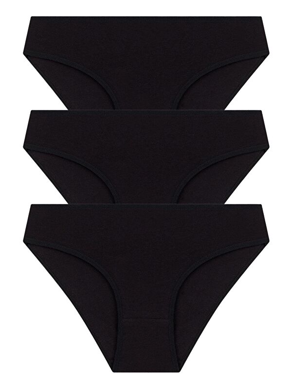 Cottonhill Basic Pamuklu Kadın Bikini Külot 3'Lü Paket - 7